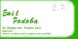 emil podoba business card